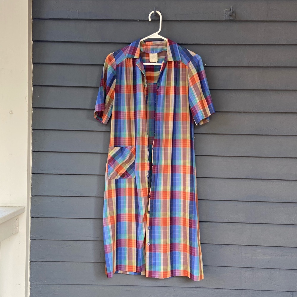 Vintage Plaid Shirt Dress by A Nancy Frock
